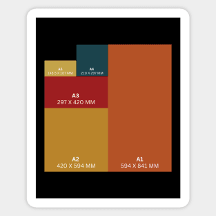 Paper Sizes A1, A2, A3, A4, A5 0.2 Sticker